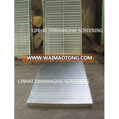 Welded screen with frame for oil extractor