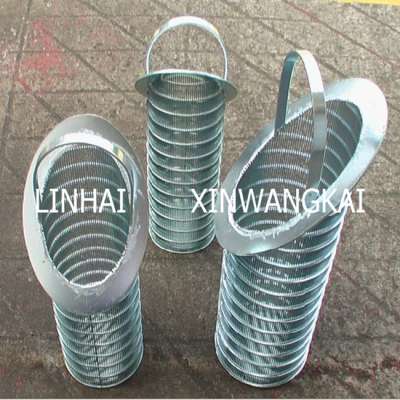 Wedge wire screen strainer basket