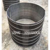 Wedge wire metal screen for pusher centrifuges